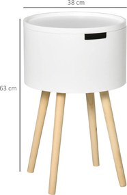 Mesa de Apoio Tamp – Branco – Design Nórdico