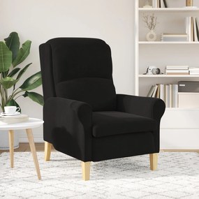 Poltrona Preta Preto Tecido, Madeira Padrão Ergonómica