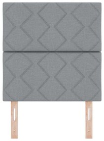 Cabeceira LED vidaXL Design de Blocos de Diamante Cinzento Claro 80 cm