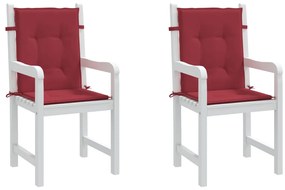 Almofadões lombares cadeiras jardim 2pcs oxford vermelho tinto