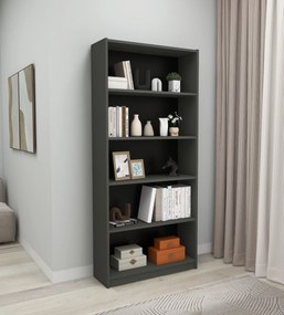 Estante Manolya – Cinzento Escuro – 80 cm x 180 cm x 28 cm
