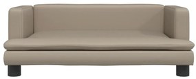Sofá infantil 80x45x30 cm couro artificial cappuccino