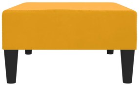 Apoio de pés 78x56x32 veludo amarelo