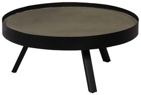 Mesa de centro com tampo em cimento 74x32cm