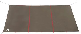 Lona de campismo 451x420 cm impermeável castanho