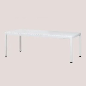 Rectangular Garden Table 210x100 Cm In Marti Aluminum Gardénia Branco - Sklum