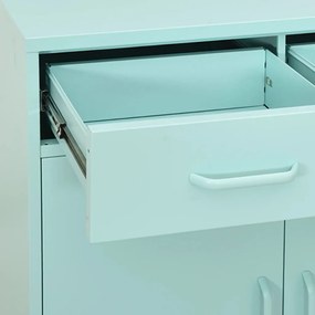 Armário de arrumação aço 80x35x101,5 cm verde-hortelã