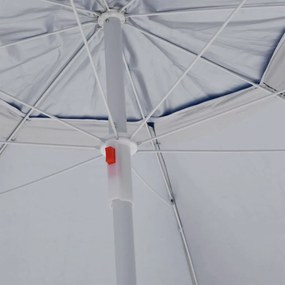 Guarda-sol de praia com paredes laterais 215 cm azul