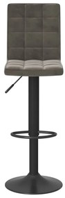 Bancos de bar 2 pcs veludo cinzento-escuro
