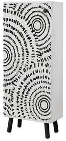 Sapateira Vegas – Branco/Preto – 50x135x38 cm