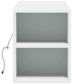 Móvel de parede para TV com luzes LED 135x31x39,5 cm branco