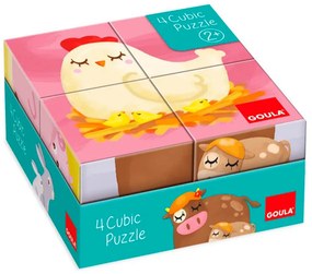 Puzle Goula Cubos de Carton 6 Escenas Diferentes 4 Piezas