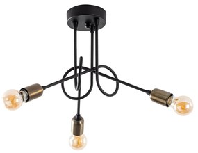 Candeeiro de Teto Viraj – Preto Antigo – 46 x 46 cm
