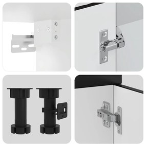 14 peças armário de cozinha conjunto Kalmar preto