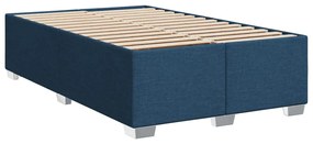 Cama boxspring com colchão 120x190 cm tecido azul