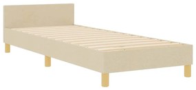 Cama de tecido creme vidaXL 100x200 cm