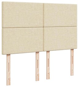 Estrutura de cama otomana com colchão tecido creme 140x200cm