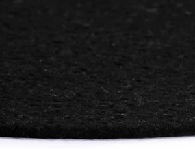 Individuais de mesa 6 pcs em algodão liso 38 cm redondo preto