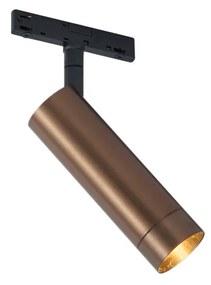 Foco moderno em bronze escuro para sistema de calha monofásico GU10 35mm - Slimline Uzzy