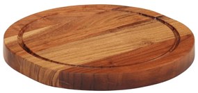 Tábua de cortar Ø25x2,5 cm madeira de acácia maciça