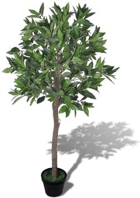 241368 vidaXL Loureiro artificial com vaso 120 cm