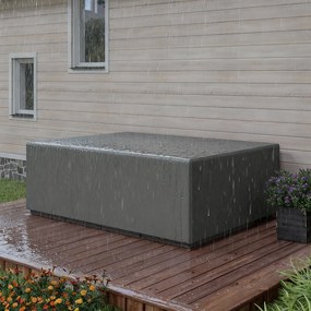 Capa para mobiliário de jardim, capa impermeável, à prova de vento e com proteção UV para conjunto de jardim, 275 x 205 x 90 cm, cinzenta
