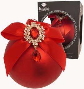Bola de Natal pintada à mão Rhinestones + Bow