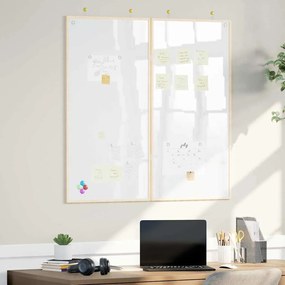 vidaXL Quadro de Avisos Manual Branco 80 x 80 x 1,4 cm