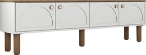 Móvel de TV "Elvar" – Branco – 180 x 53 x 35 cm – Design Moderno