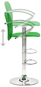 Bancos de bar 2 pcs couro artificial verde