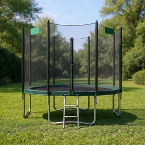 Trampolim para crianças 183 cm com rede de segurança Verde escuro