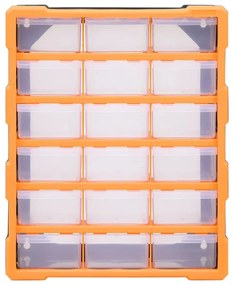 Caixa organizadora com 18 gavetas médias 38x16x47 cm