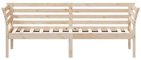 Sofá-cama sem colchão 90x190 cm madeira de pinho maciça