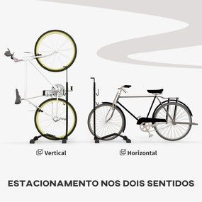 SPORTNOW Suporte para bicicletas de piso, estacionamento vertical e ho