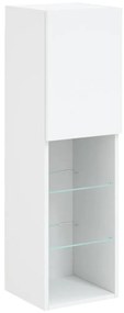 Móvel de TV c/ luzes LED 30,5x30x102 cm branco
