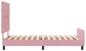 Estrutura de Cama vidaXL Rosa 90x200 cm Veludo