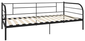 Estrutura sofá-cama 90x200 cm metal preto