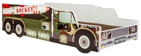 Cama infantil foguete 160x80 - colchão e estrado incluído