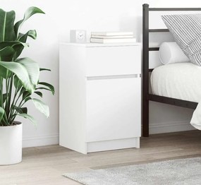 Mesas de cabeceira 2 pcs 39x35x65cm derivados de madeira branco