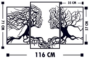 Acessório Decorativo de Parede Metal-499 – Preto – 116 x 71 cm