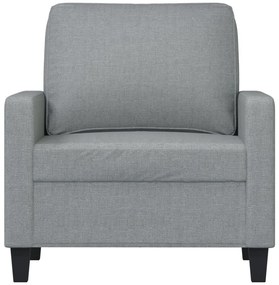 Poltrona tecido 60 cm cinzento-claro