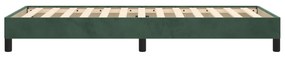 Estrutura de cama sem colchão 90x190 cm veludo verde-escuro