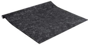 Autocolantes para móveis 90x500 cm PVC preto mármore