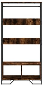 Roupeiro 90x50x180 cm derivados de madeira carvalho fumado