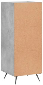Aparador 34,5x34x90 cm madeira processada cinza cimento
