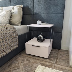 Mesa de Cabeceira Tekoba – Branco – 42x52x41 cm