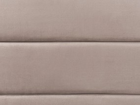 Cama de casal com arrumação em veludo taupe 180 x 200 cm ROUEN Beliani