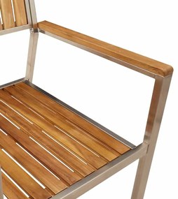 Conjunto de Jantar de 5 Peças de Jardim vidaXL em Madeira de Acácia