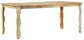 Mesa de jantar 180x90x76 cm madeira recuperada maciça