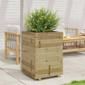 vidaXL Vaso/floreira de jardim 50x50x72,5 cm madeira pinho impregnada